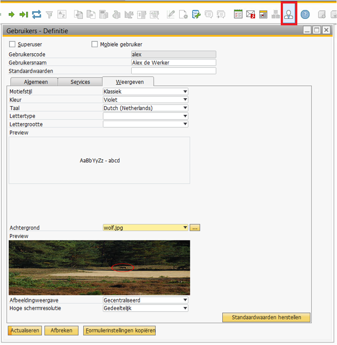 SAP Business One - Persoonlijke instellingen 3